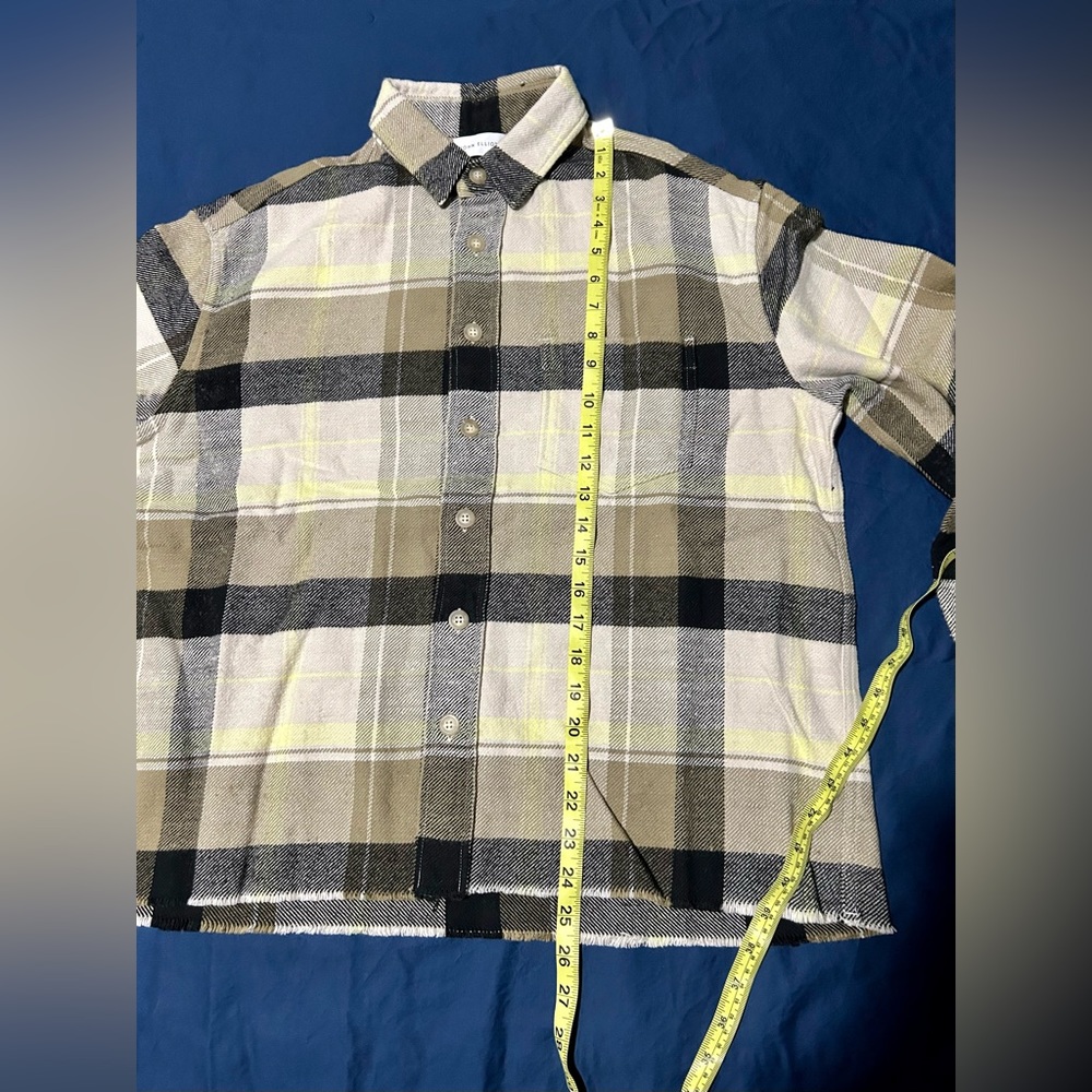 John Elliott Hemi Oversized Flannel Shirt in Cinder Cyclone Sz 0 XS - Picture 4 of 9